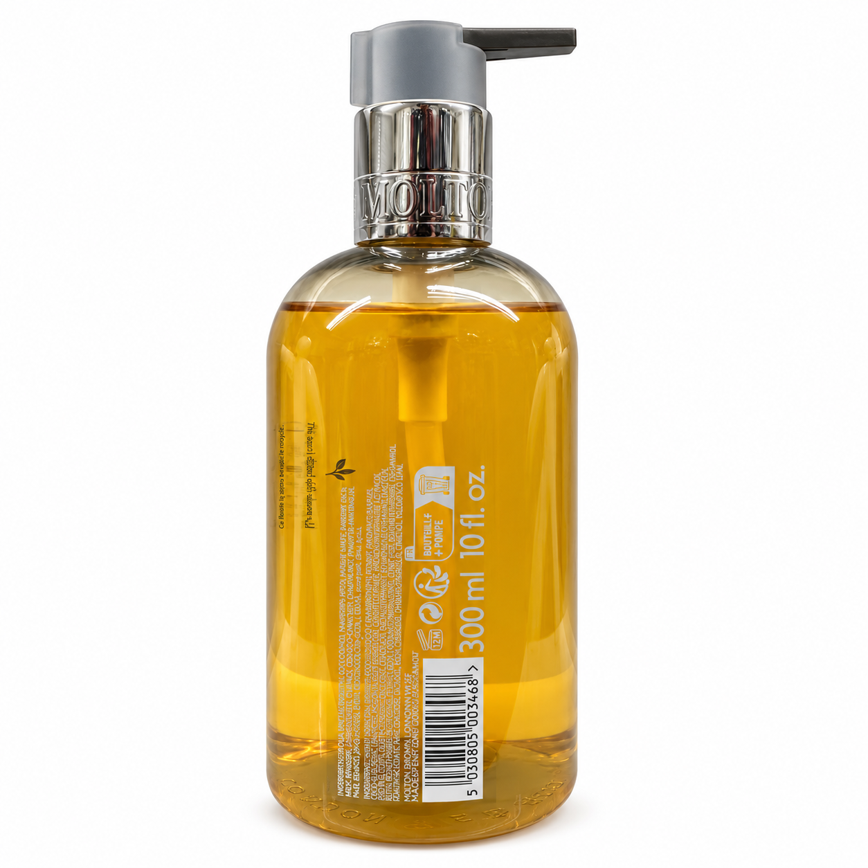 Front view of Molton Brown Orange and Bergamot Fine Liquid Hand Wash 300ml pump bottle