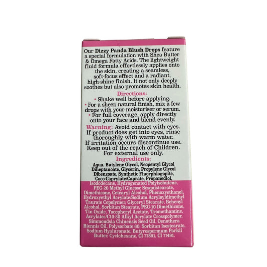 Dizzy Panda Blush Drops – Blush Radiance with Shea Butter & Omega Fatty Acids