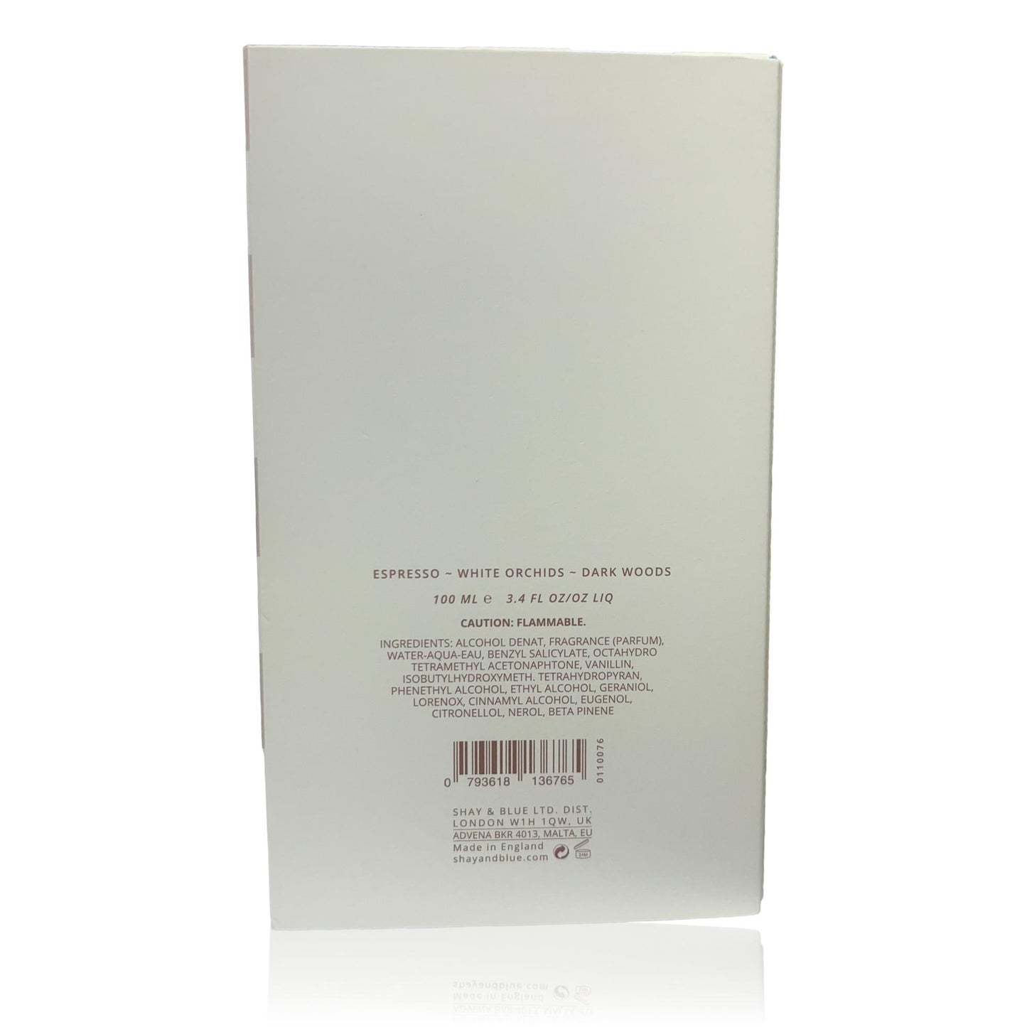 Shay & Blue White Orchid Espresso Eau De Parfum 100ml (Damaged box)