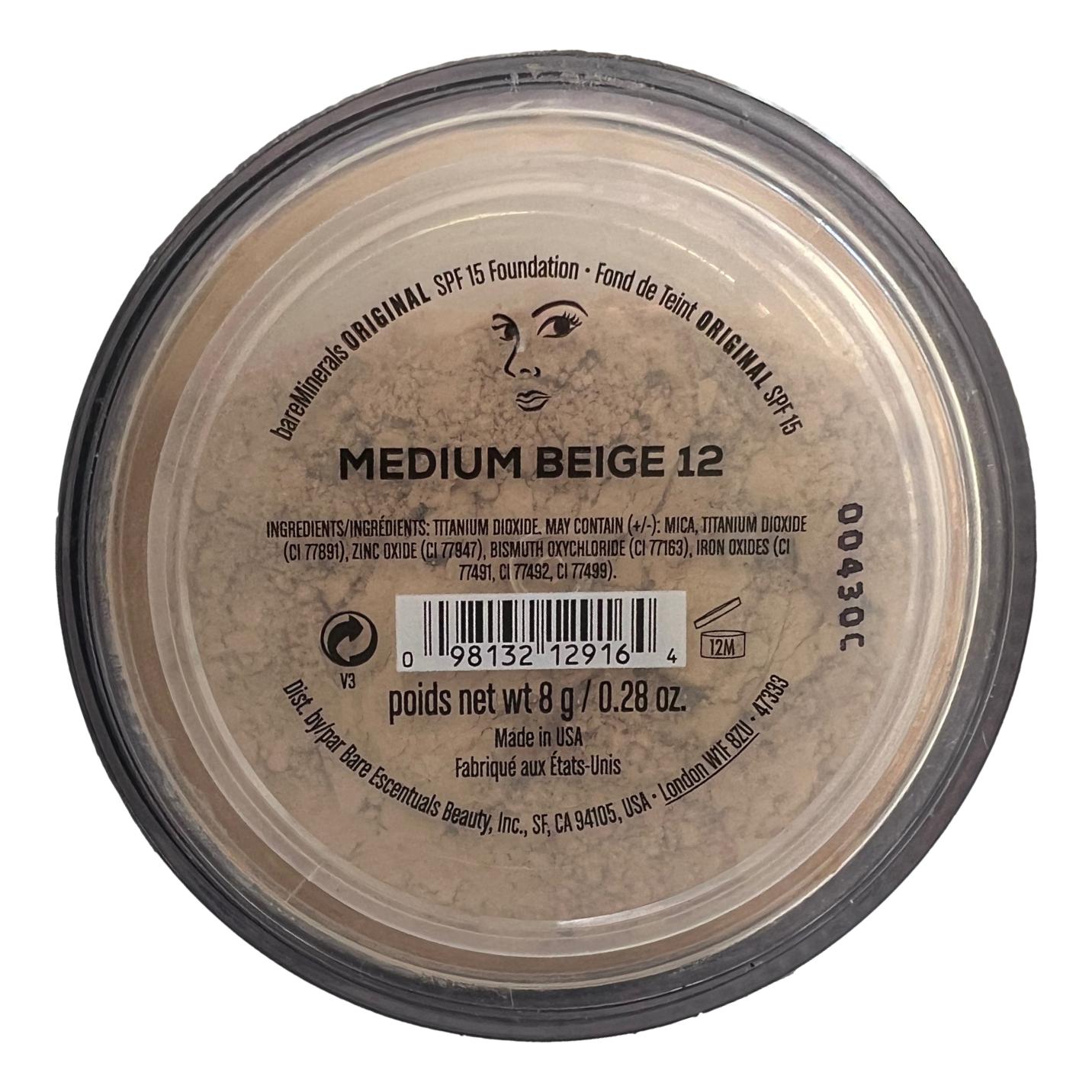 bareMinerals Original SPF15 Foundation (8g) in Medium Beige(12)