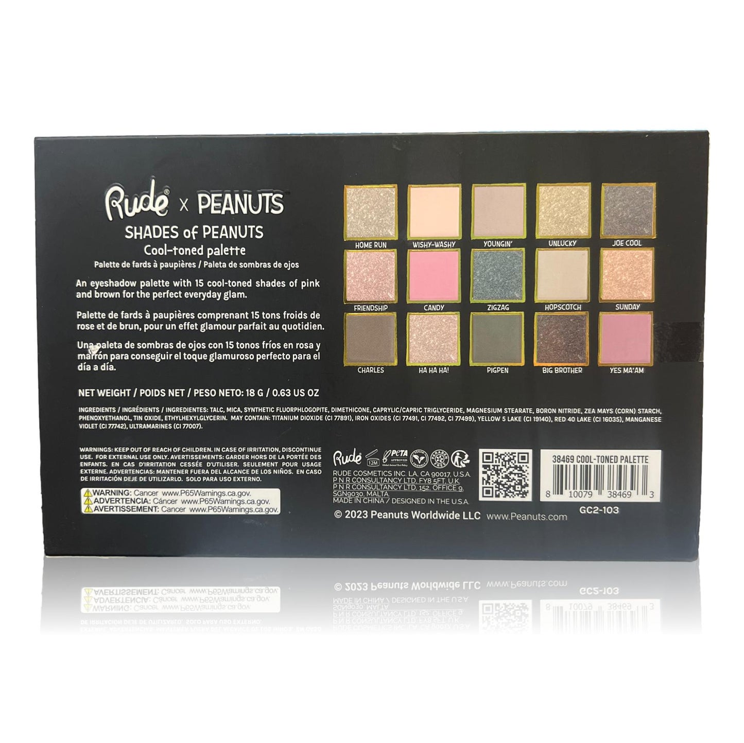 Rude Cosmetics Shades of Peanuts Cool Toned Eyeshadow Palette