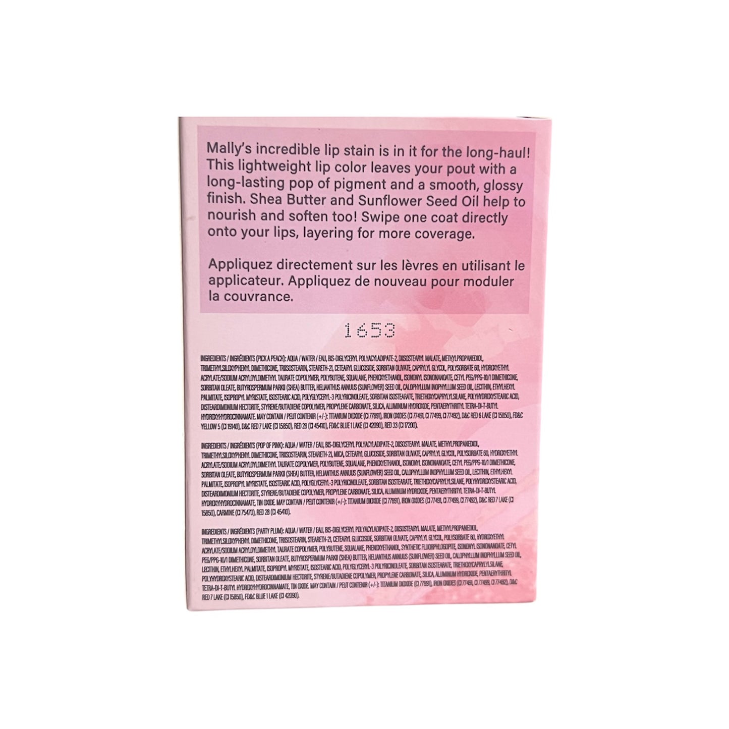 Mally xO Stay Fearless Glossy Lip Stain Trio | Pick a Peach, Pop of Pink & Party Plum 3 x 4ml Lip Stain