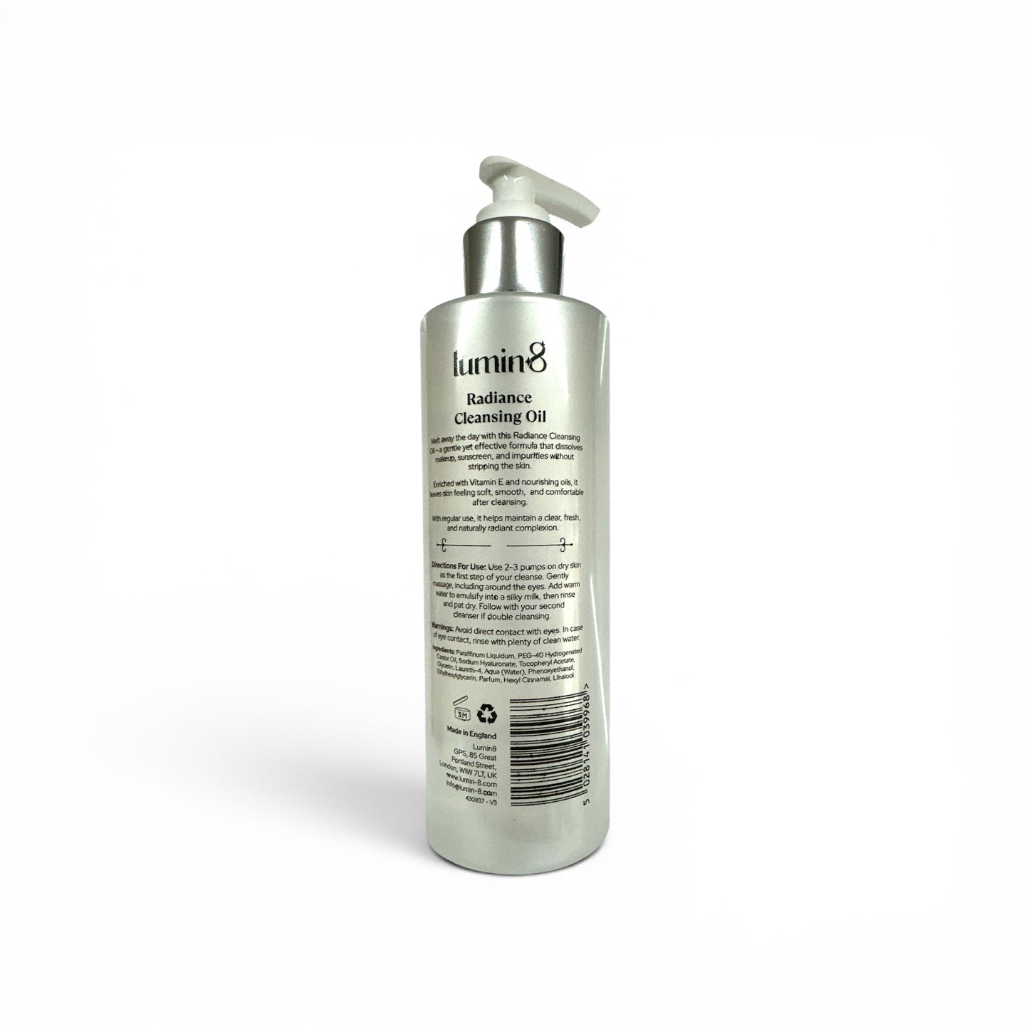 lumin8 Radiance Cleansing Oil with Hyaluronic Acid & Vitamin E 250ml