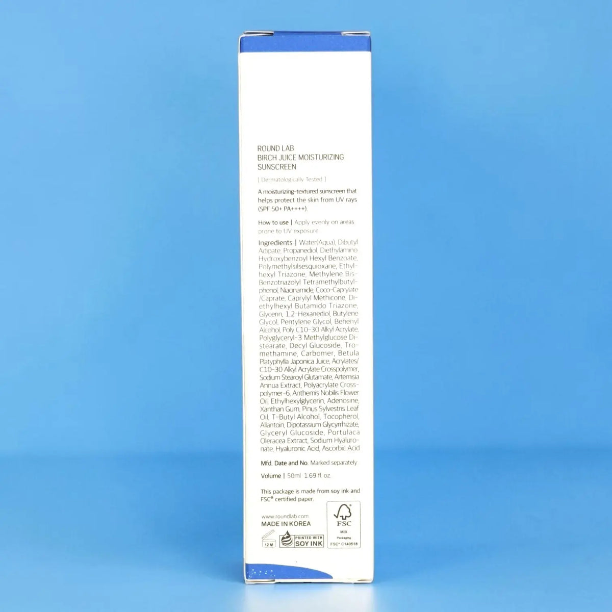 Round Lab Birch Juice Moisturizing Sunscreen SPF50+ PA++++ 50ml