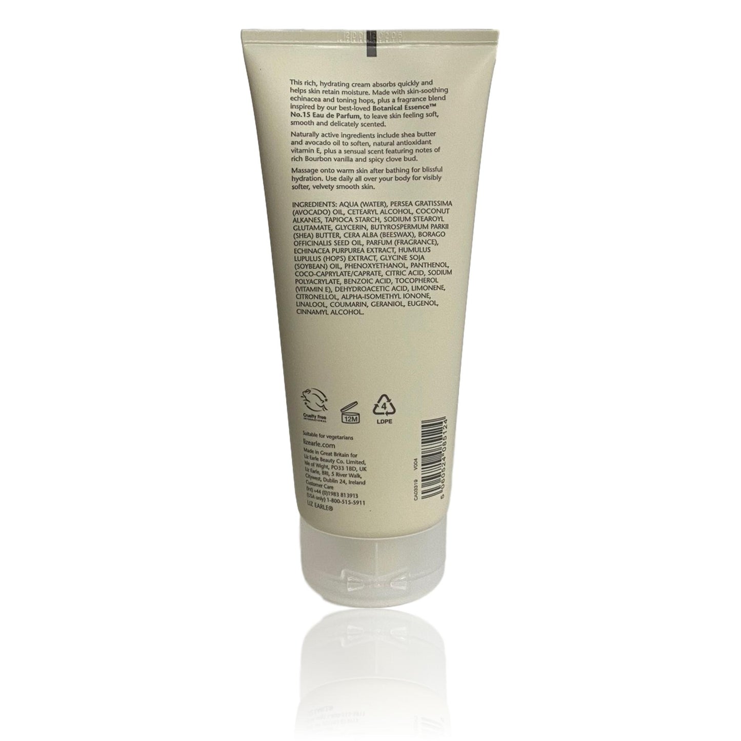 Liz Earle Botanical Body Cream Bourbon Vanilla & Clove 200ml.