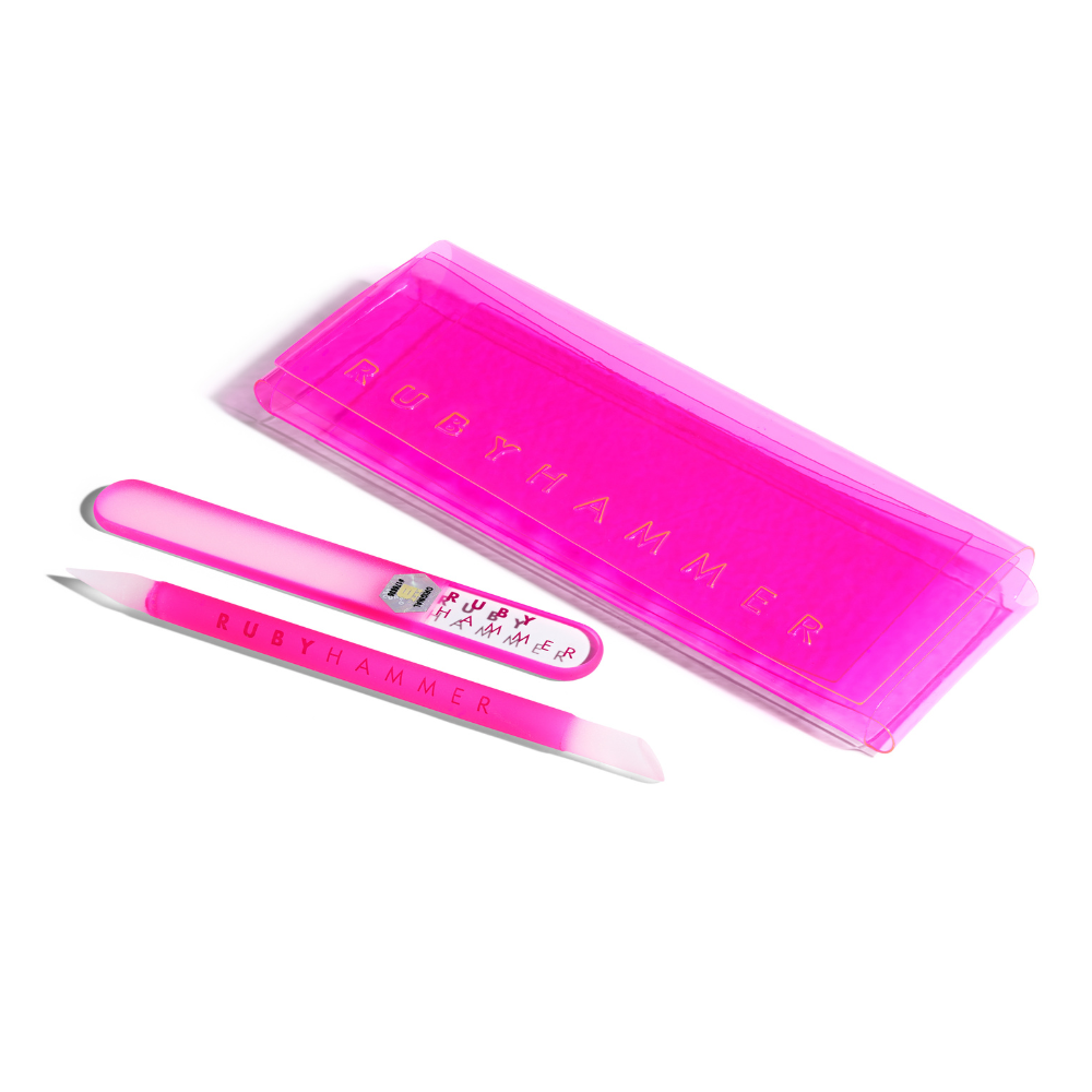 Ruby Hammer Glass Nail File & Cuticle Pusher Kit