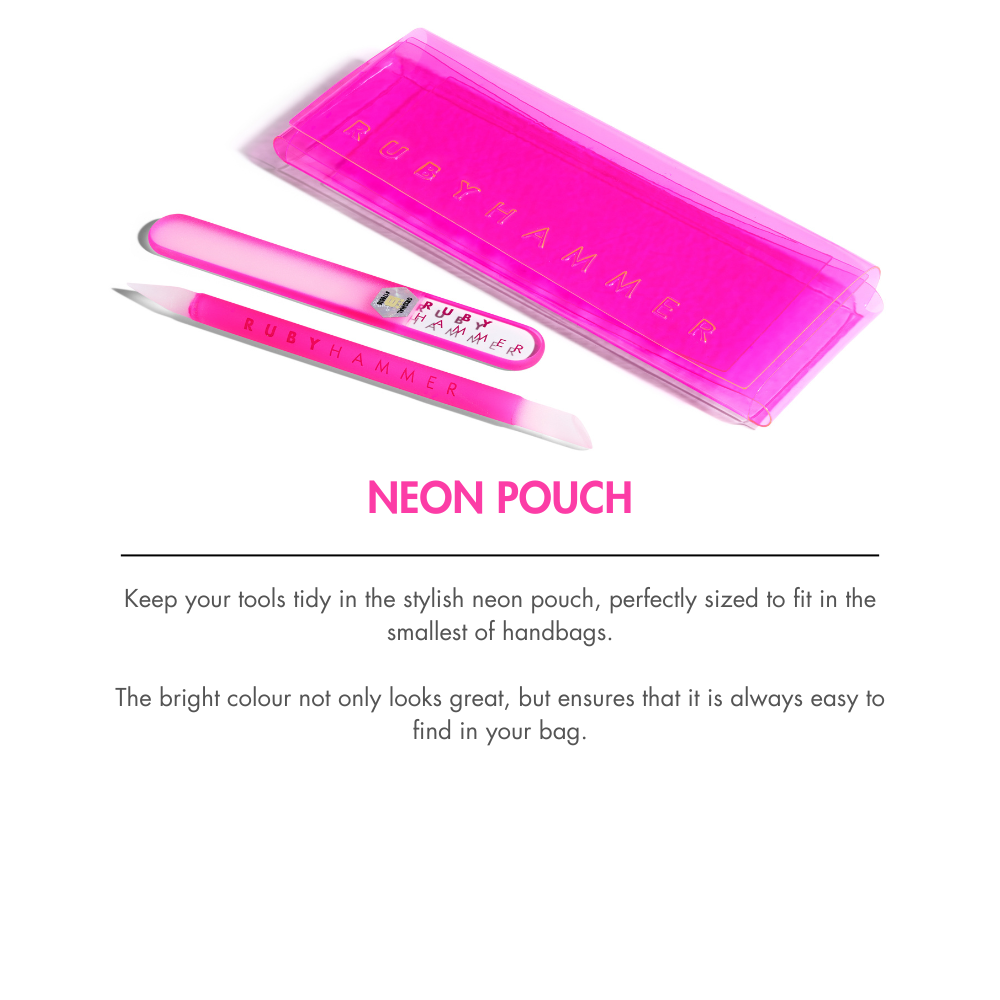 Ruby Hammer Glass Nail File & Cuticle Pusher Kit