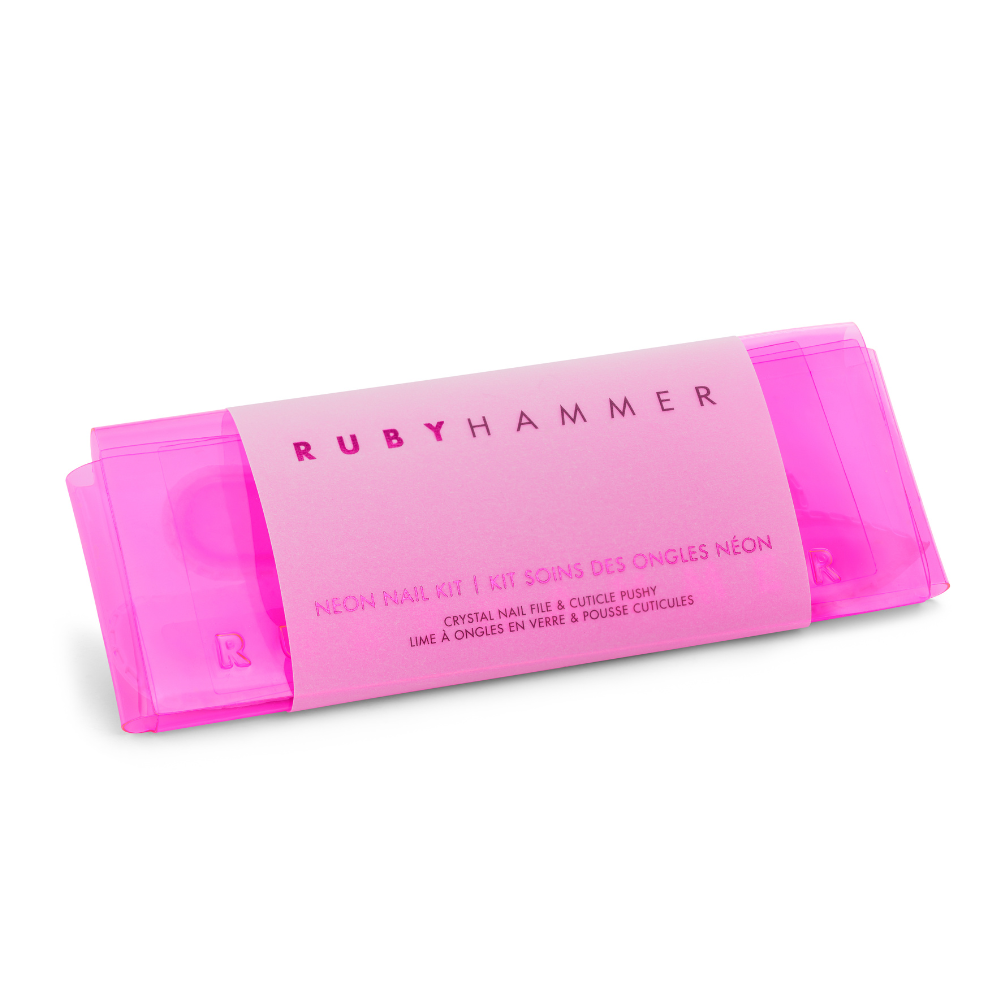 Ruby Hammer Glass Nail File & Cuticle Pusher Kit