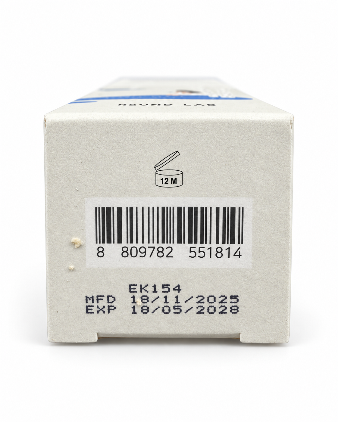 Round Lab Birch Juice Sunscreen barcode, manufacture date and expiry details