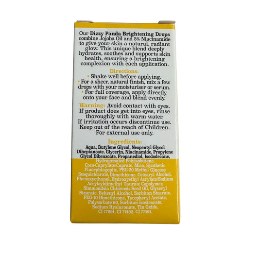 Dizzy Panda Brightening Drops – Shine Renew with Jojoba Oil & 5% Niacinamide