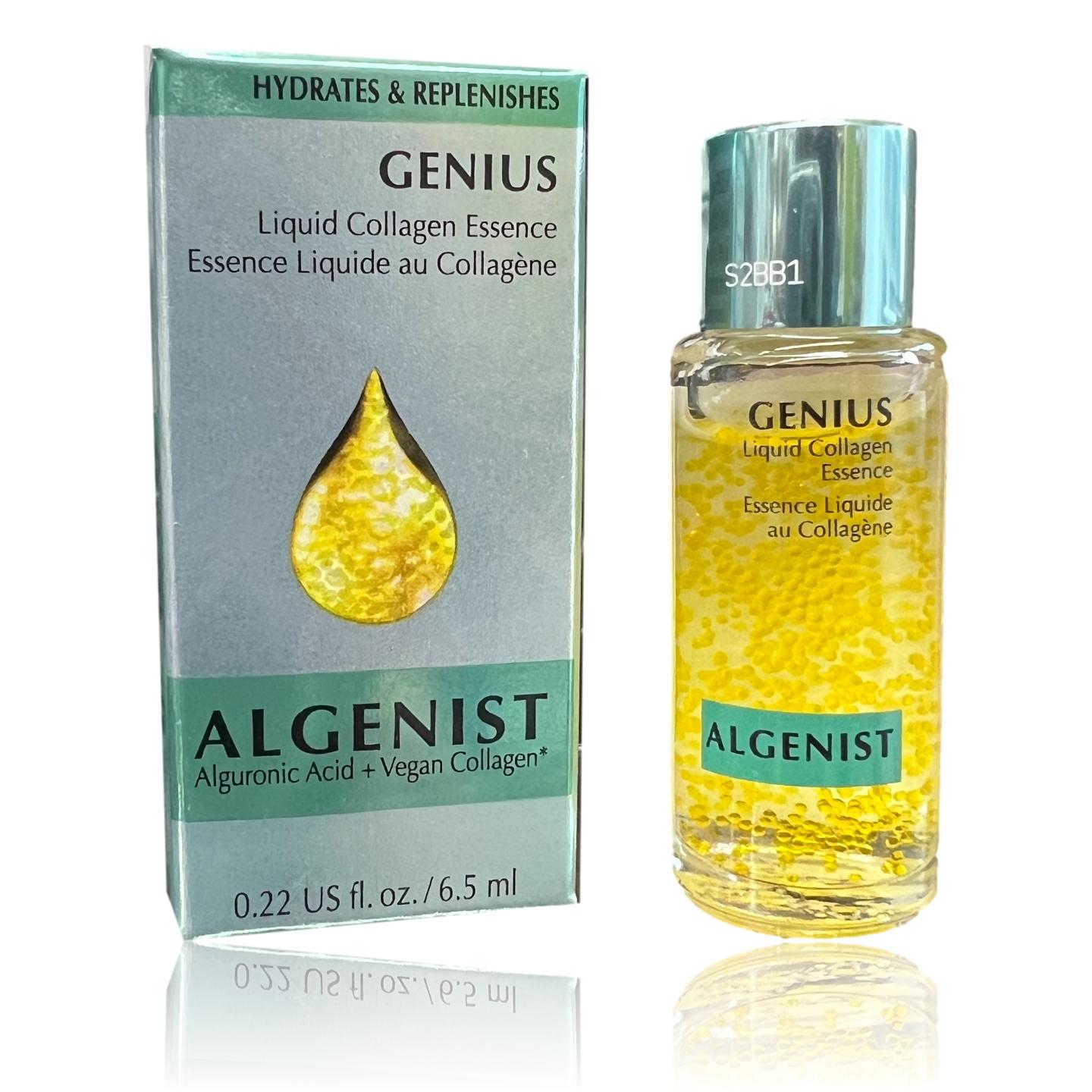 Algenist GENIUS Liquid Collagen Mini - Vegan, Plant-Based Collagen Dropper with Vitamin E & Omega 3, 6 & 9 - Active Anti-Aging Formula - Non-Comedogenic & Hypoallergenic Skincare (6.2ml / 0.21oz)