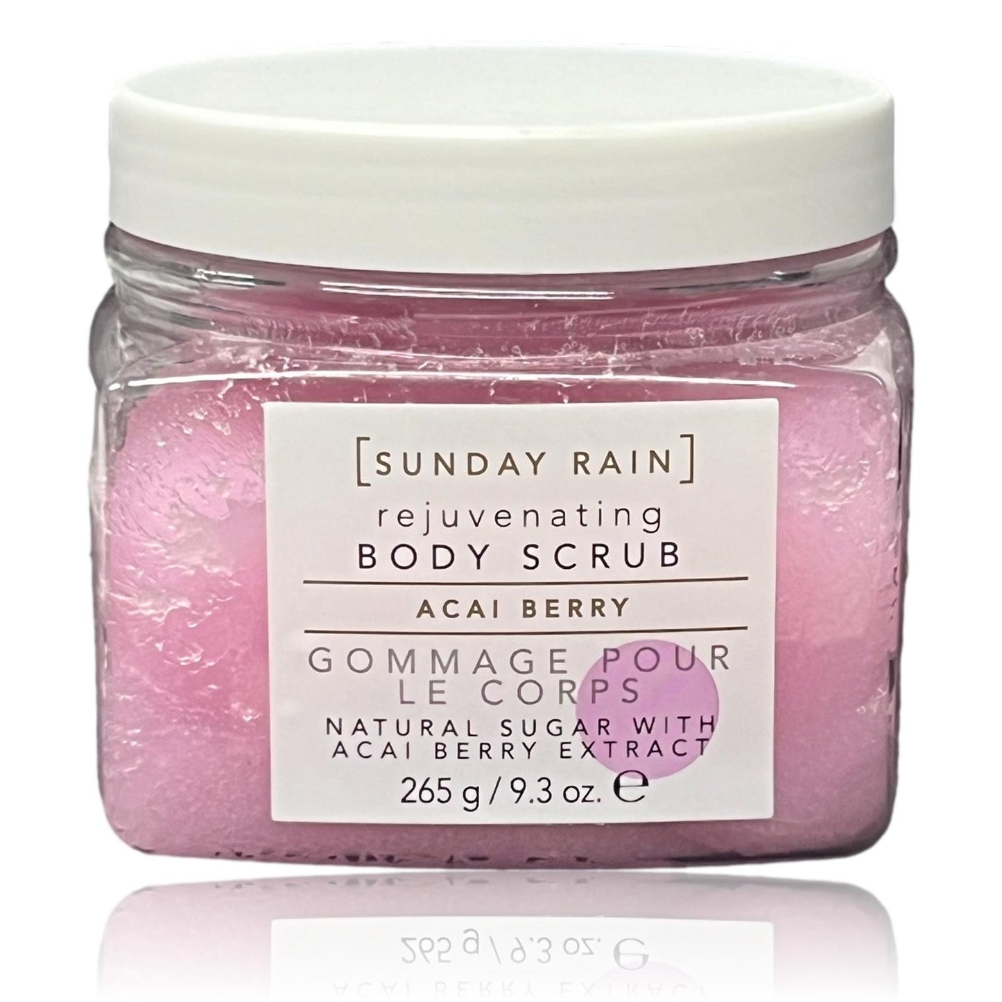 Sunday Rain Scrub Away Brightening Body Scrub for Extra Smooth & Soft Skin, Vegan & Cruelty-Free with Vitamin Rich Acai Berry Extract, 265g