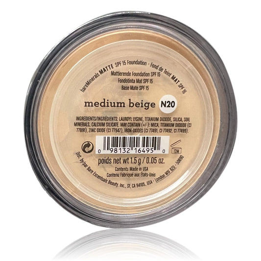 bareMinerals MATTE SPF15 Foundation (1.5g) in Medium Beige (N20)