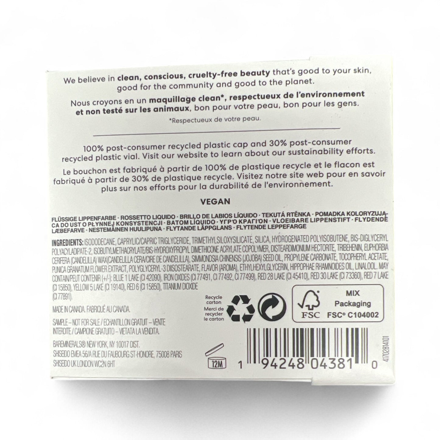 bareMinerals Mineralist Lasting Matte Liquid Lipstick – Spirited (Travel Size)