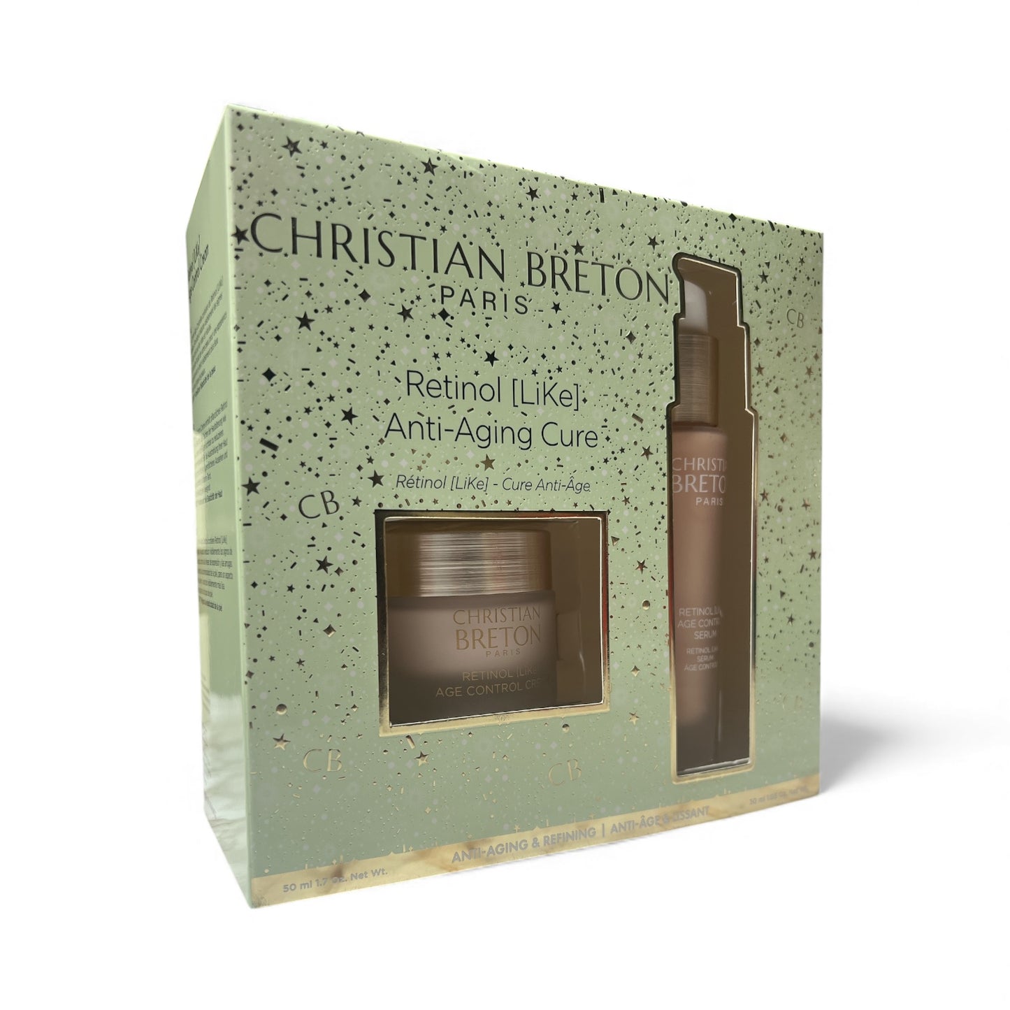 Christian Breton Paris Retinol (Like) Anti-Aging Cure Control Cream and Serum Set