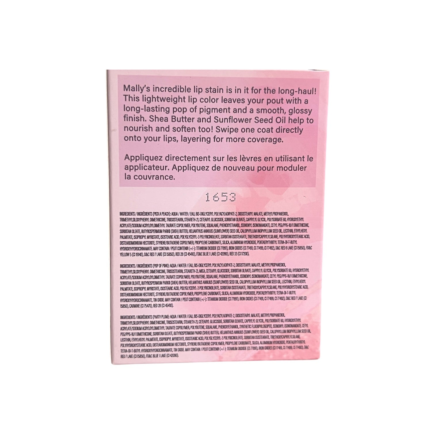 Mally xO Stay Fearless Glossy Lip Stain Trio | Pick a Peach, Pop of Pink & Party Plum 3 x 4ml Lip Stain