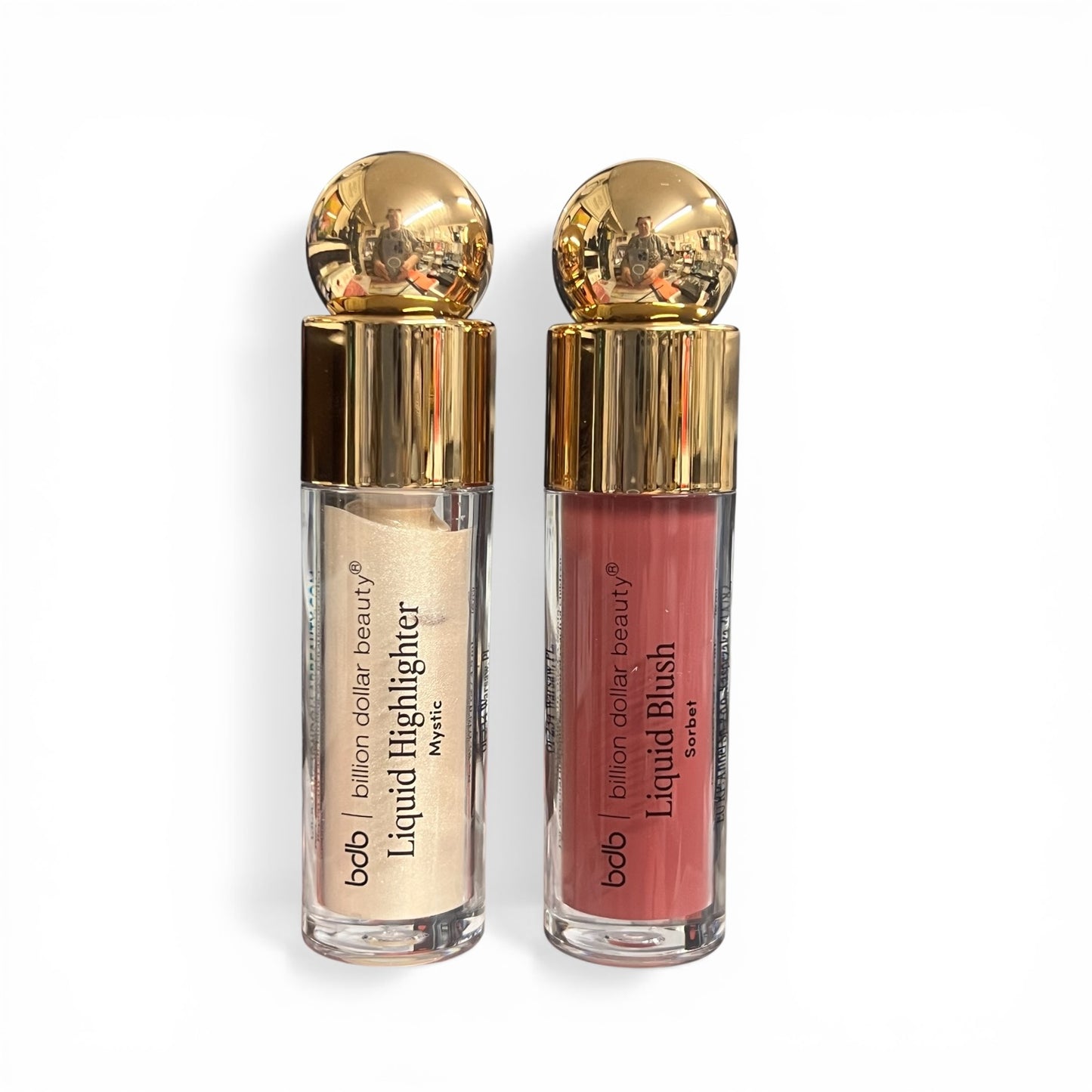 bdb Bombshell Liquid Blush & Highlighter Duo | Sorbet + Mystic 4.5ml Each Blush & Highlighter