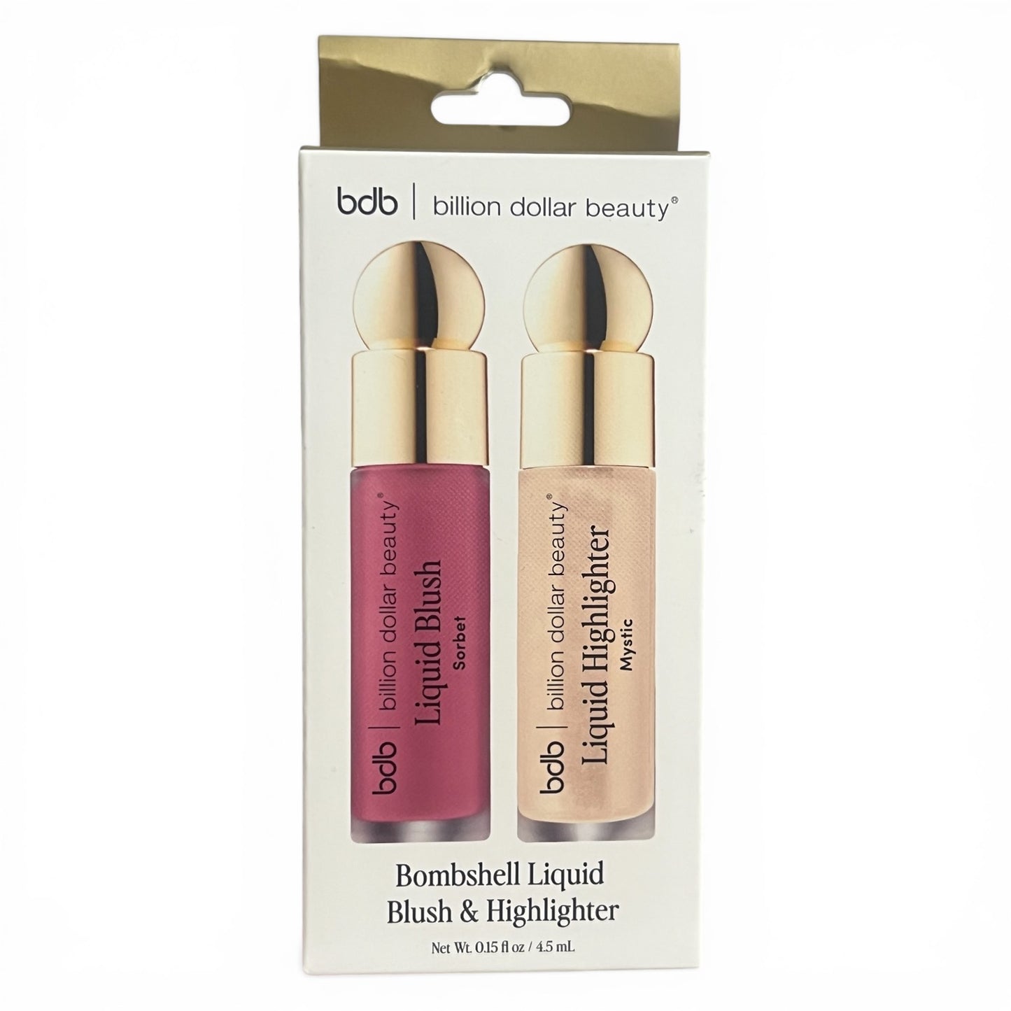 bdb Bombshell Liquid Blush & Highlighter Duo | Sorbet + Mystic 4.5ml Each Blush & Highlighter