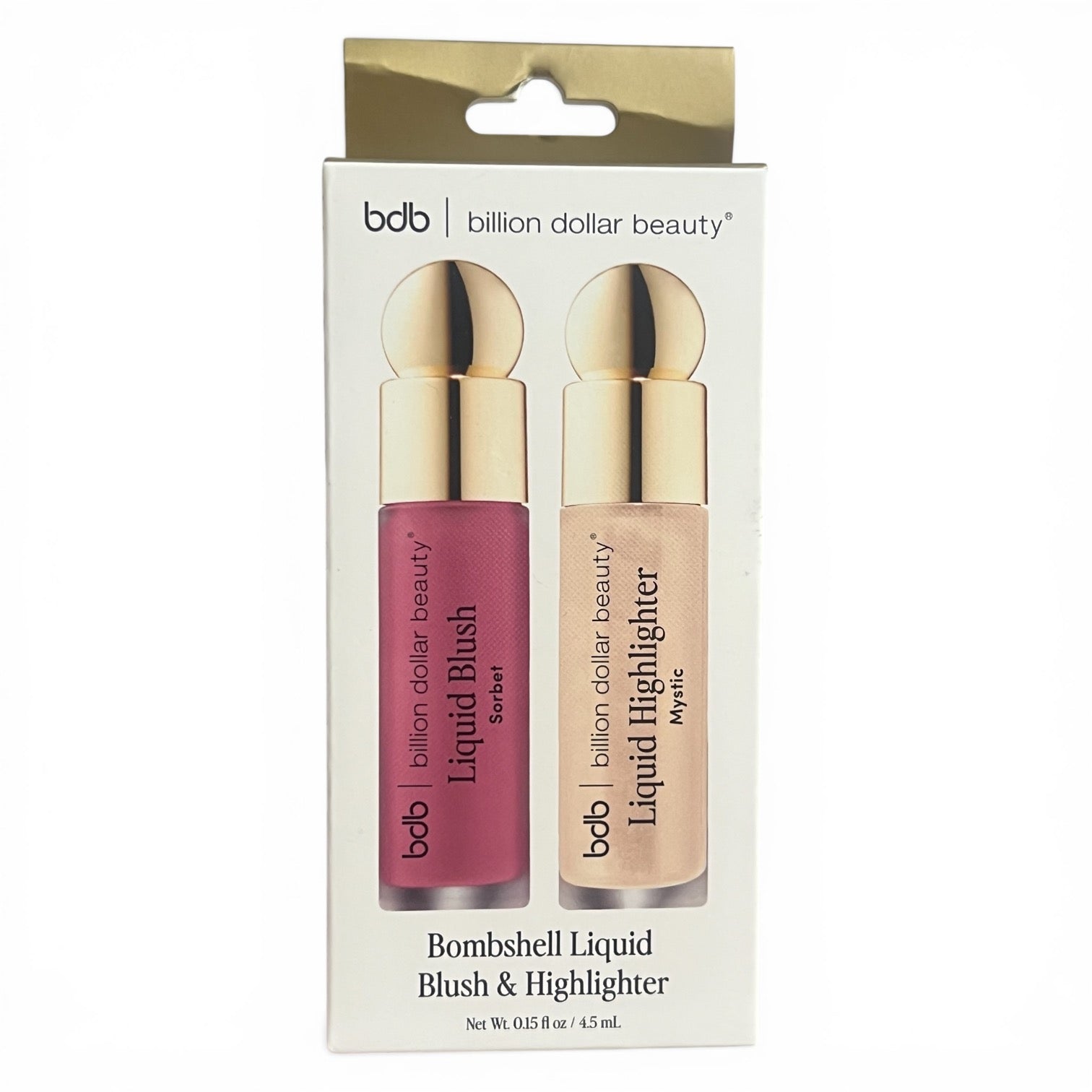bdb Bombshell Liquid Blush & Highlighter Duo | Sorbet + Mystic 4.5ml Each Blush & Highlighter
