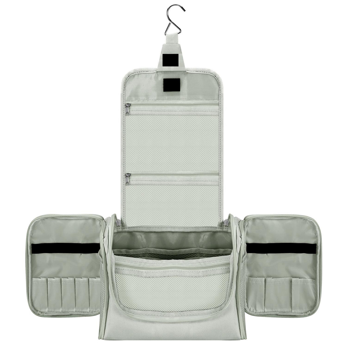 Vinsani Hanging Toiletry & Makeup Travel Bag – Light Grey