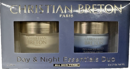 Christian Breton Paris Day and Night Essentials Duo skincare gift set with two 50 ml creams