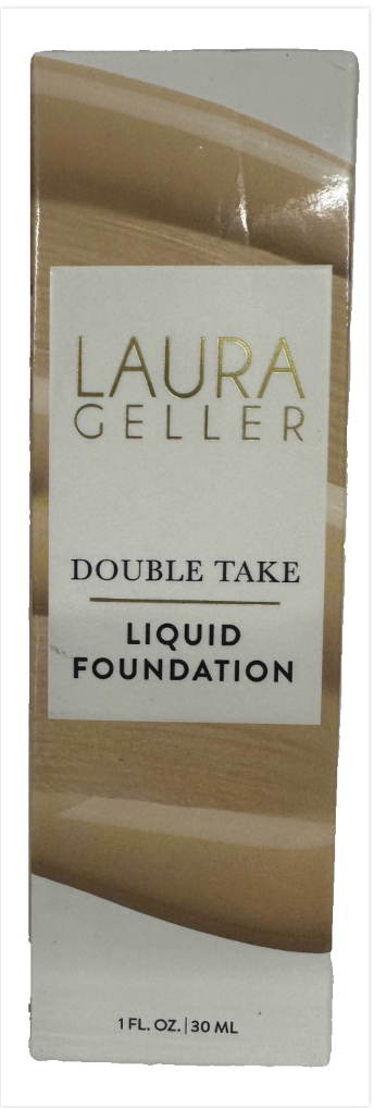 Front of Laura Geller Double Take Liquid Foundation 30ml packaging
