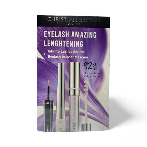 Christian Breton Paris Infinite Lashes Set | Lash Serum + Eyelash Builder Mascara Mascara