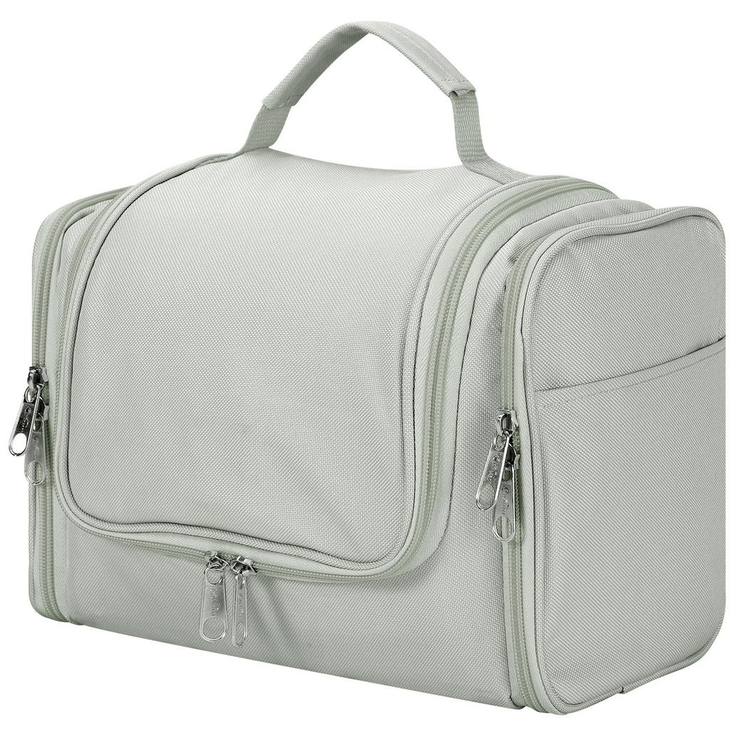 Vinsani Hanging Toiletry & Makeup Travel Bag – Light Grey