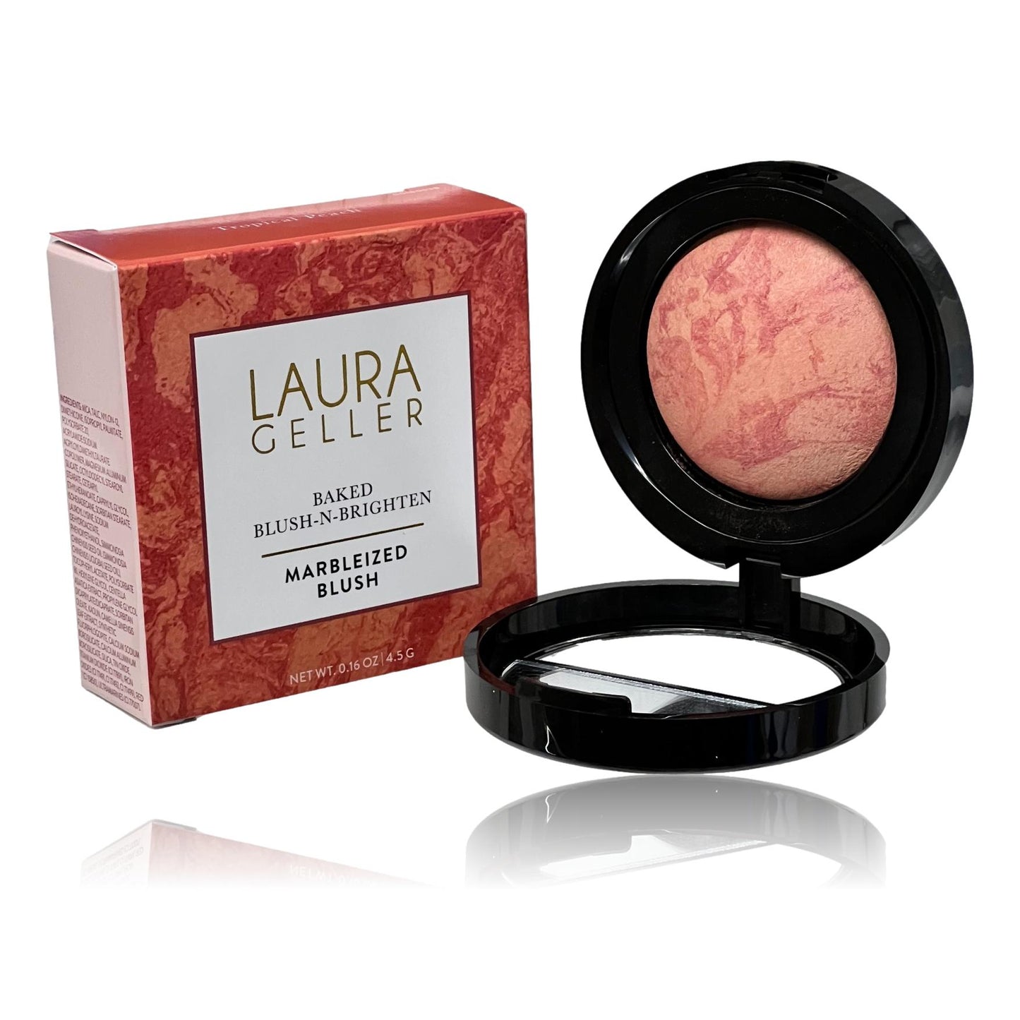 Laura Geller Baked Blush-N-Brighten Marbelised Blush in Tropical Peach 4.5g