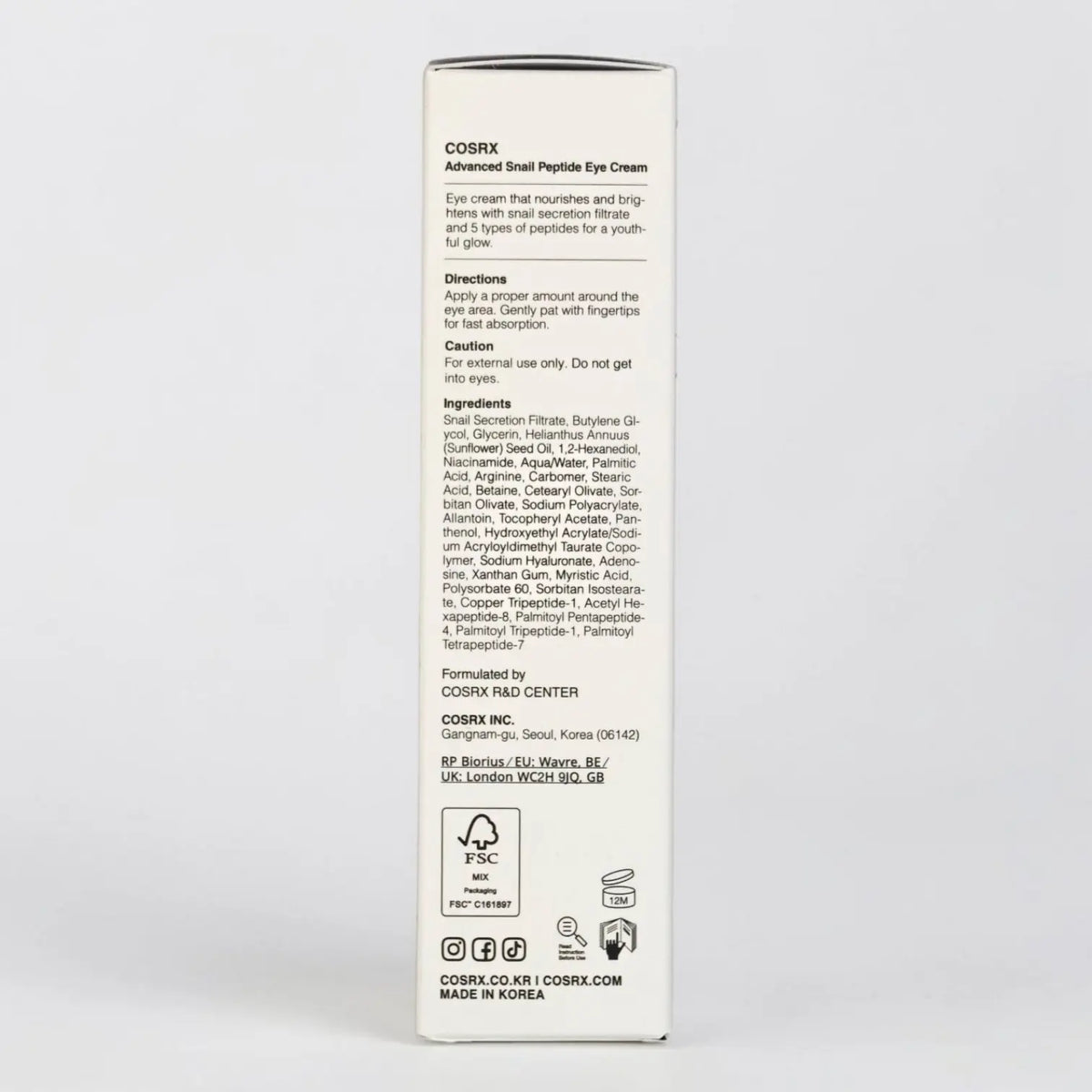COSRX Advanced Snail Peptide Eye Cream 25ml