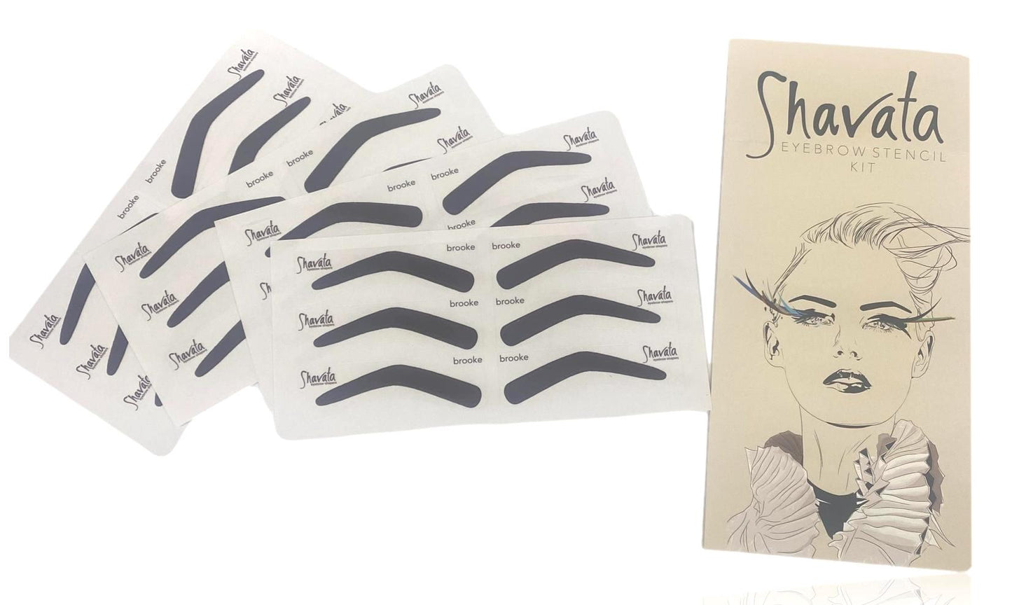 Shavata Eyebrow Stencil Kit — Brooke (Natural Arch.)