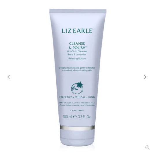 Liz Earle Cleanse & Polish Hot Cloth Cleanser Rose & Lavender Relaxing Edition 100ml tube