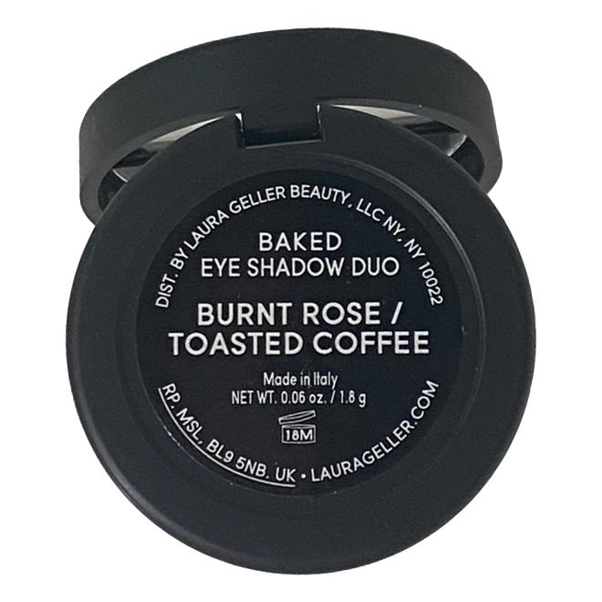 Laura Geller Eyeshadow Duo in Burnt Rose - Toasted Coffee with Brush