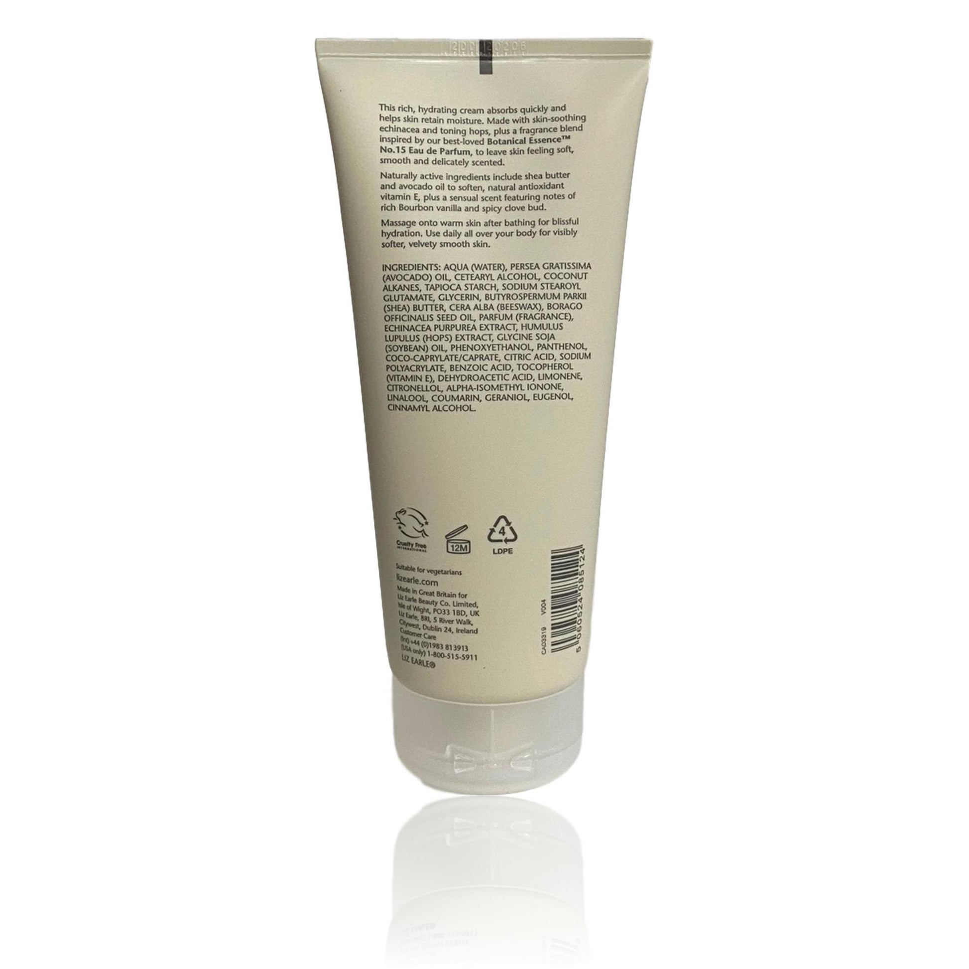 Liz Earle Botanical Body Cream Bourbon Vanilla & Clove 200ml.